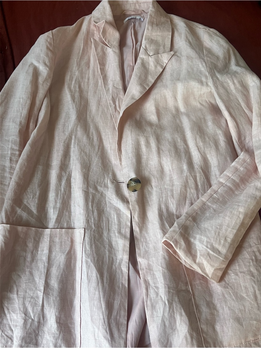 DISSH Blush Pink Linen Blazer